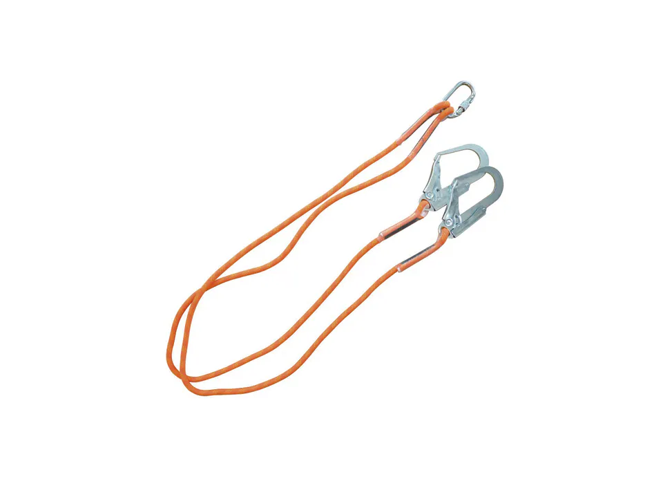 NBS7Z5YJT+NBS7P2DB2 Five-Point Full Body Harness Kit with Shock Absorbing Double Lanyard Fall Protection