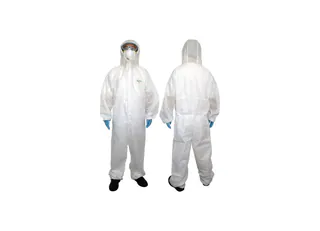 NBS4301TCP White Reinforced Cool-Back Protective Coverall