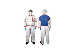 NBS4401T Double Flap Single Zipper Chemical Protective Coverall
