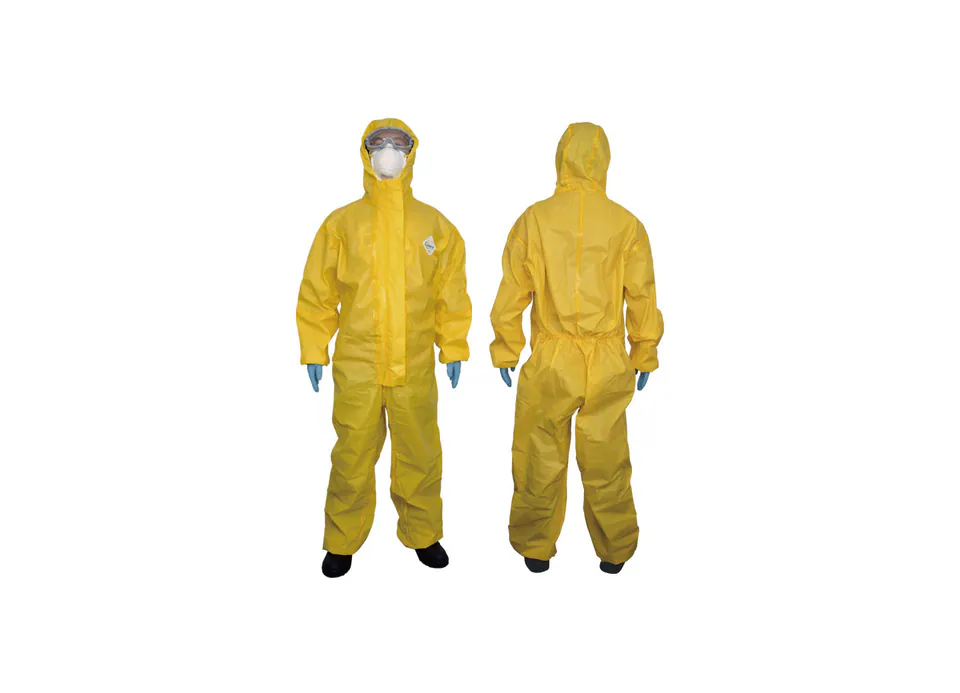 NBS4402TP Reinforced Double Flap Double Zipper Chemical Protective Coverall Protective Clothing