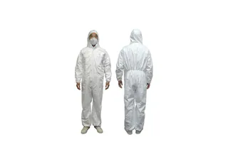NBS4402TWP Window Reinforced Double Flap Double Zipper Chemical Protective Coverall