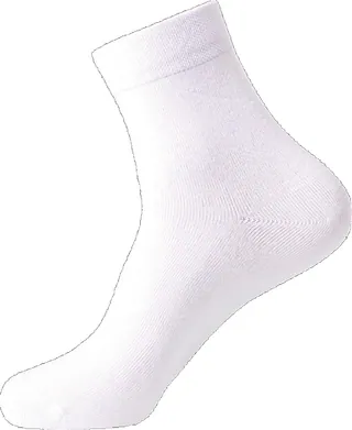 NBSBW01 Radiation Control Area White Cotton Socks