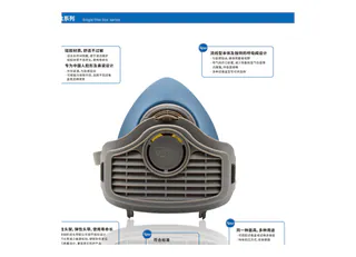 8100RN Series Single Cartridge Dust and Gas Half Face Respirator Set