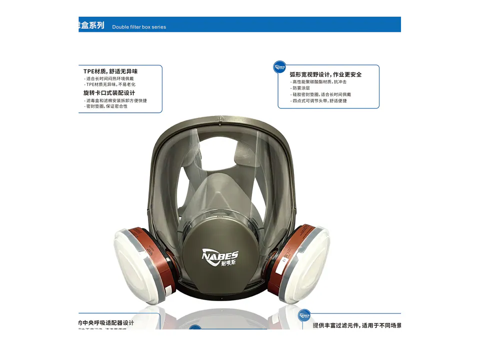 8801N100 TPE Full Face Dust and Gas Respirator Set Respiratory Protection