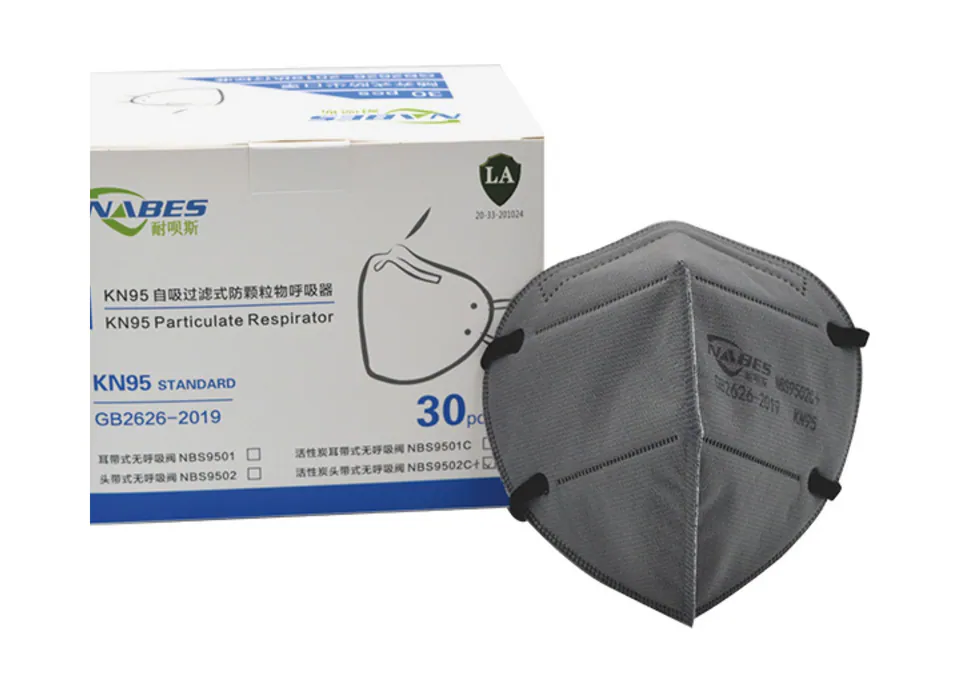 NBS9502C+ Upgraded Activated Carbon Folding Headband Mask without Valve Respiratory Protection