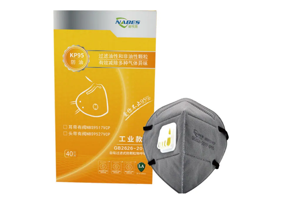 NBS9527VCP KP95 Folding Headband with Valve Mask for Oil Mist Reduction Respiratory Protection